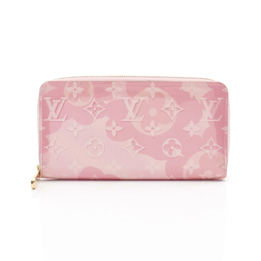 Louis Vuitton Zippy Wallet Round Patent Vernis Leather Vernis Pink